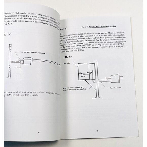 APOLLO 1500E w/ 1600 Addendum Solar Swing Gate Operator Opener MANUAL ONLY 1994 - Picture 3 of 4